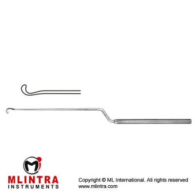 Hardy-Fahlbusch Micro Dissector Bayonet Shaped - Sharp Stainless Steel, 24 cm - 9 1/2"